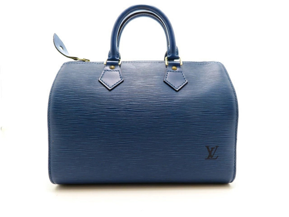 LOUIS VUITTON Speedy Handbag Epi Leather Toledo Blue